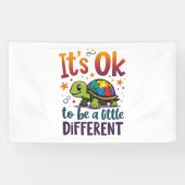 Autism Awareness It's Ok To Be A Little Different Banner (Horizontal)