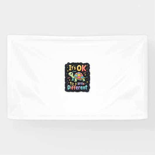 Autism Awareness It's Ok To Be A Little Different  Banner (Horizontal)