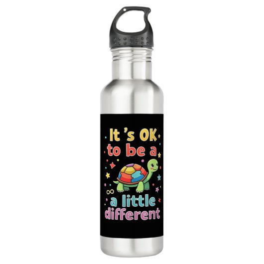 Autism Awareness It's Ok To Be A Little Different Edelstahlflasche (Vorderseite)