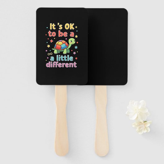 Autism Awareness It's Ok To Be A Little Different  Fächer (Vorne und Hinten)