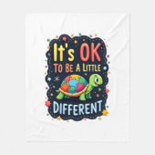 Autism Awareness It's Ok To Be A Little Different  Fleecedecke (Vorderseite)