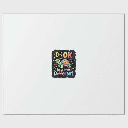 Autism Awareness It's Ok To Be A Little Different  Geschenkpapier (Flach)