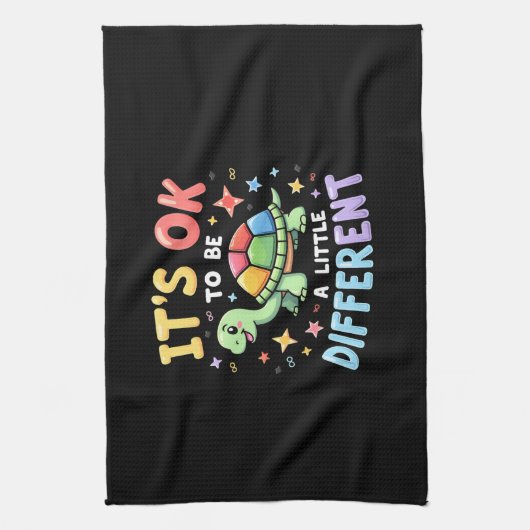 Autism Awareness It's Ok To Be A Little Different Geschirrtuch (Vertikal)