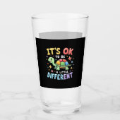 Autism Awareness It's Ok To Be A Little Different  Glas (Vorderseite)
