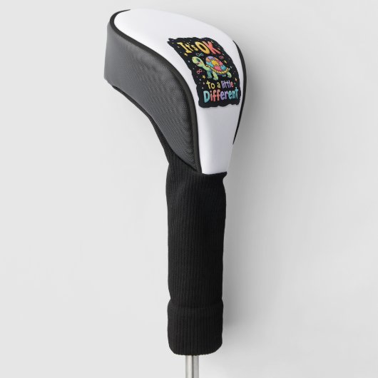 Autism Awareness It's Ok To Be A Little Different Golf Headcover (angewinkelt)
