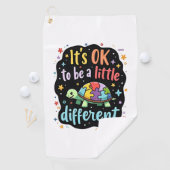 Autism Awareness It's Ok To Be A Little Different  Golfhandtuch (Insitu)