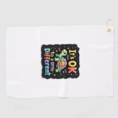 Autism Awareness It's Ok To Be A Little Different Golfhandtuch (Horizontal)