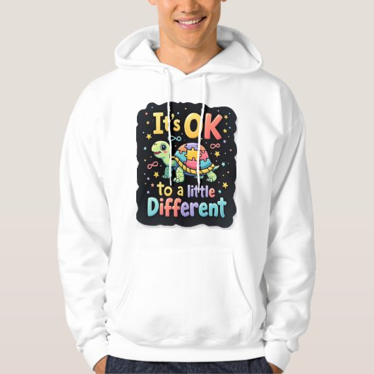 Autism Awareness It's Ok To Be A Little Different  Hoodie (Vorderseite)