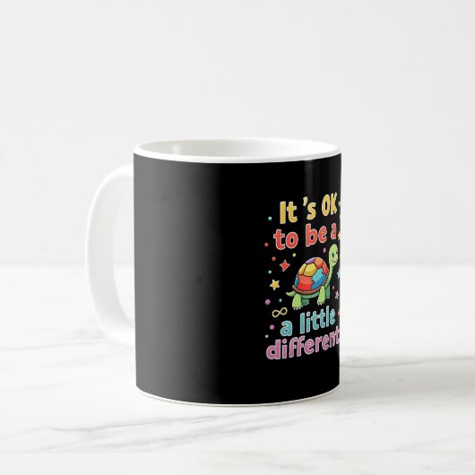 Autism Awareness It's Ok To Be A Little Different Kaffeetasse (Vorderseite Links)