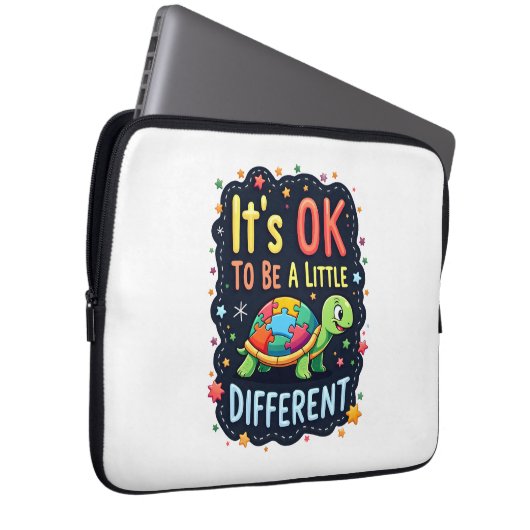 Autism Awareness It's Ok To Be A Little Different Laptopschutzhülle (Vorne Rechts)