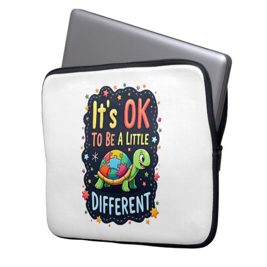 Autism Awareness It's Ok To Be A Little Different Laptopschutzhülle (Vorderseite Links)
