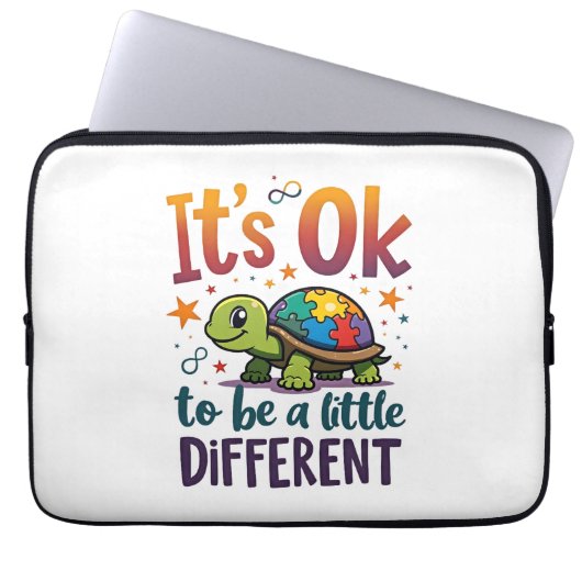 Autism Awareness It's Ok To Be A Little Different Laptopschutzhülle (Vorderseite)