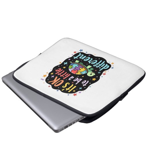 Autism Awareness It's Ok To Be A Little Different Laptopschutzhülle (Vorne Knopf)