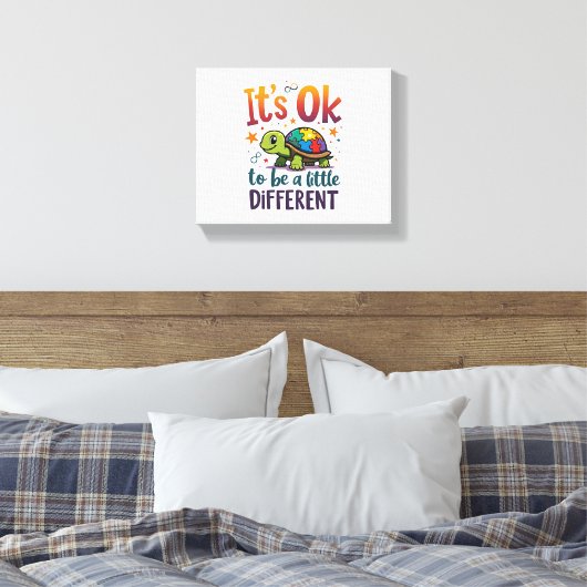 Autism Awareness It's Ok To Be A Little Different  Leinwanddruck (Insitu (Schlafzimmer))