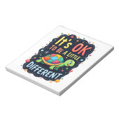 Autism Awareness It's Ok To Be A Little Different Notizblock (Rotiert)