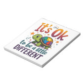 Autism Awareness It's Ok To Be A Little Different Notizblock (Rotiert)