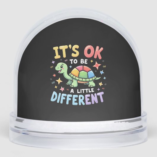 Autism Awareness It's Ok To Be A Little Different  Schneekugeln (Vorderseite)