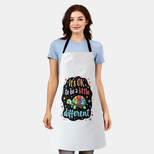 Autism Awareness It's Ok To Be A Little Different Schürze (Getragen)