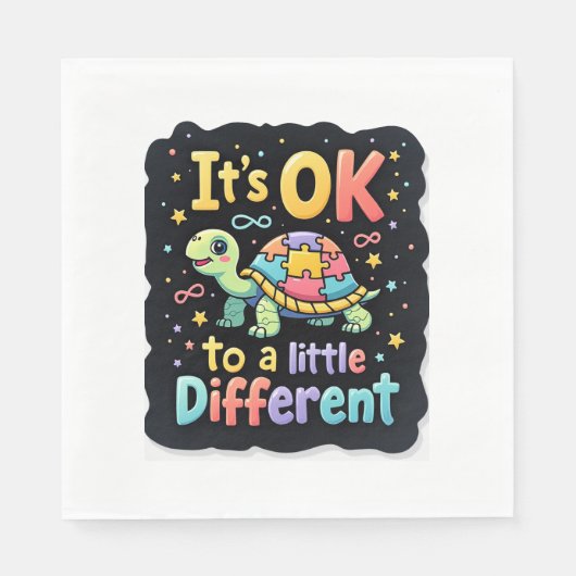 Autism Awareness It's Ok To Be A Little Different  Serviette (Vorderseite)
