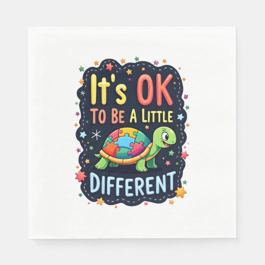 Autism Awareness It's Ok To Be A Little Different  Serviette (Vorderseite)