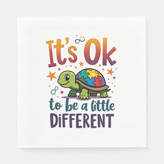 Autism Awareness It's Ok To Be A Little Different  Serviette (Vorderseite)