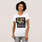 Autism Awareness It's Ok To Be A Little Different T-Shirt (Vorne ganz)