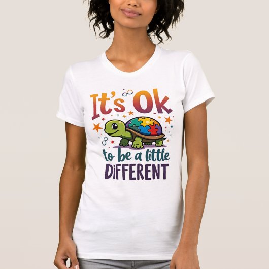 Autism Awareness It's Ok To Be A Little Different T-Shirt (Vorderseite)
