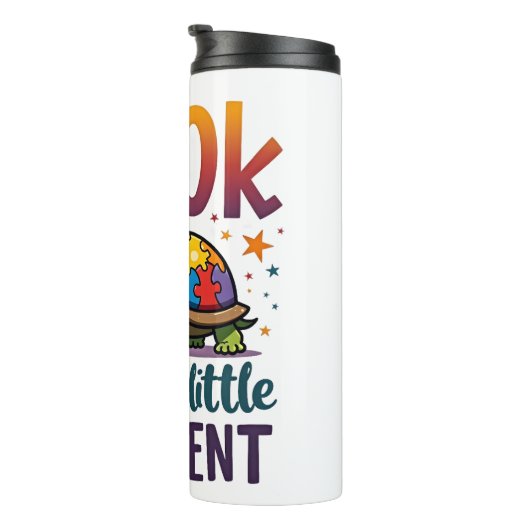 Autism Awareness It's Ok To Be A Little Different Thermosbecher (Nach rechts gedreht)