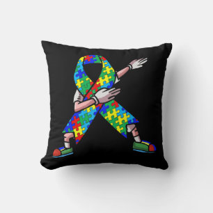 Autism Awareness Kids Dabbing Puzzle Piece Love Da Kissen