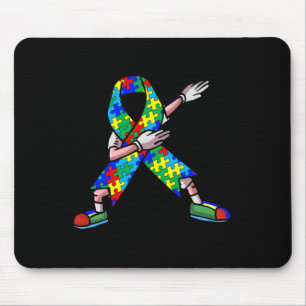 Autism Awareness Kids Dabbing Puzzle Piece Love Da Mousepad