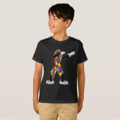Autism Awareness Kids Dabbing Puzzle Piece Love Da T-Shirt (Vorne ganz)