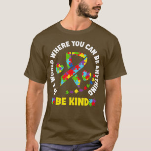 Autism Awareness Kindness Ribbon Heart T-Shirt