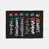 Autism Awareness Kindness Shirt Always Unique Tota Fleecedecke (Vorderseite (Horizontal))