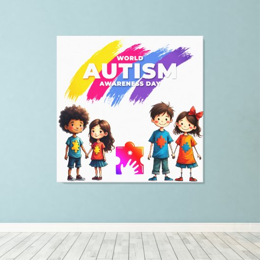 Autism Awareness  Leinwanddruck (Insitu (Holzboden))