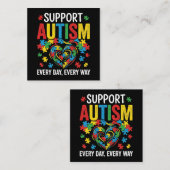 Autism awareness mitteilungskarte (Vorne/Hinten)