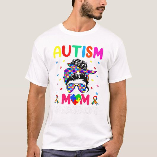 Autism Awareness Mom Life T-Shirt (Vorderseite)