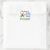 AUTISM AWARENESS MONAT APRIL RUNDER AUFKLEBER (Tasche)