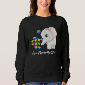 Autism Awareness Month Mama Papa Elephant Love Nee Sweatshirt