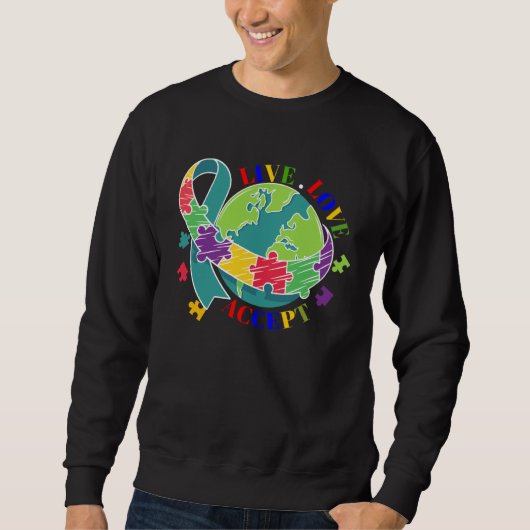 Autism Awareness Month Mom Dad Brother Sister Gran Sweatshirt (Vorderseite)