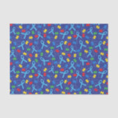 Autism Awareness Month Ribbon Puzzle Pattern Seidenpapier (Vorderseite)