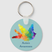 Autism Awareness Puzzle Bird Keychain Schlüsselanhänger (Vorderseite)