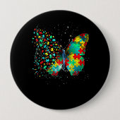 Autism Awareness Puzzle Butterfly Button (Vorderseite)