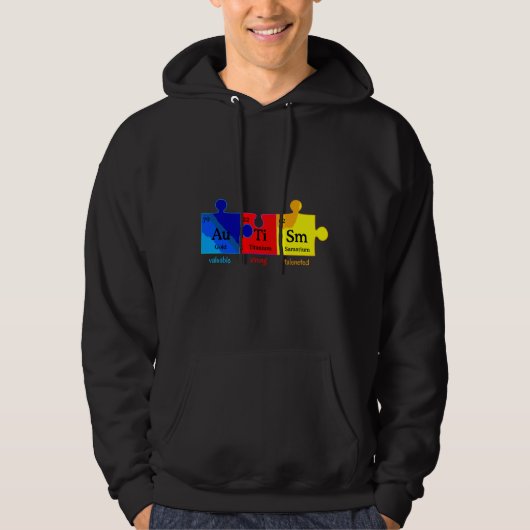 Autism Awareness Puzzle Chemical Element Hoodie (Vorderseite)