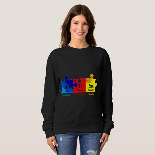 Autism Awareness Puzzle Chemical Element Sweatshirt (Vorne ganz)