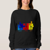 Autism Awareness Puzzle Chemical Element Sweatshirt (Vorderseite)