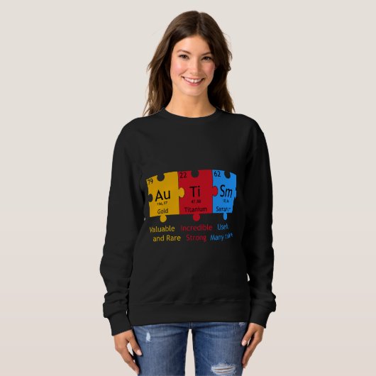 Autism Awareness Puzzle Chemical Element Sweatshirt (Vorne ganz)