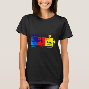 Autism Awareness Puzzle Chemical Element T-Shirt