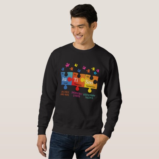 Autism Awareness Puzzle Chemical Elements Sweatshirt (Vorne ganz)