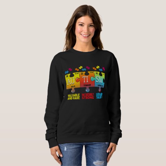 Autism Awareness Puzzle Chemical Elements Sweatshirt (Vorne ganz)