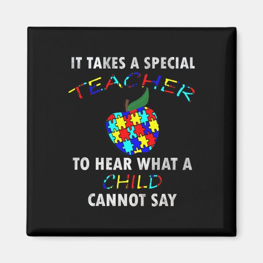 Autism Awareness Puzzle Design Support Special Ed  Magnet (Vorne)